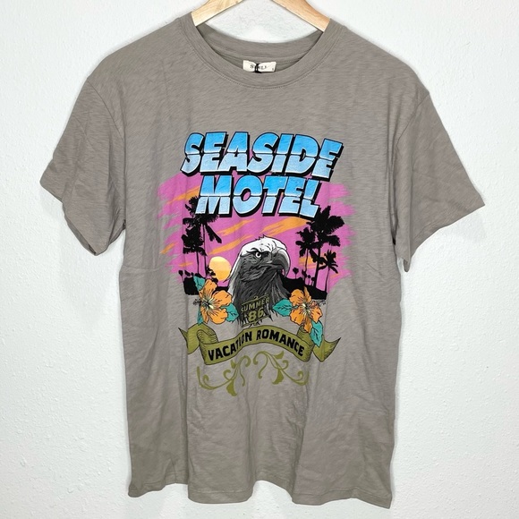 Spell & The Gypsy Seaside Motel Biker Tee In Pebble Small NWT - Picture 4 of 9